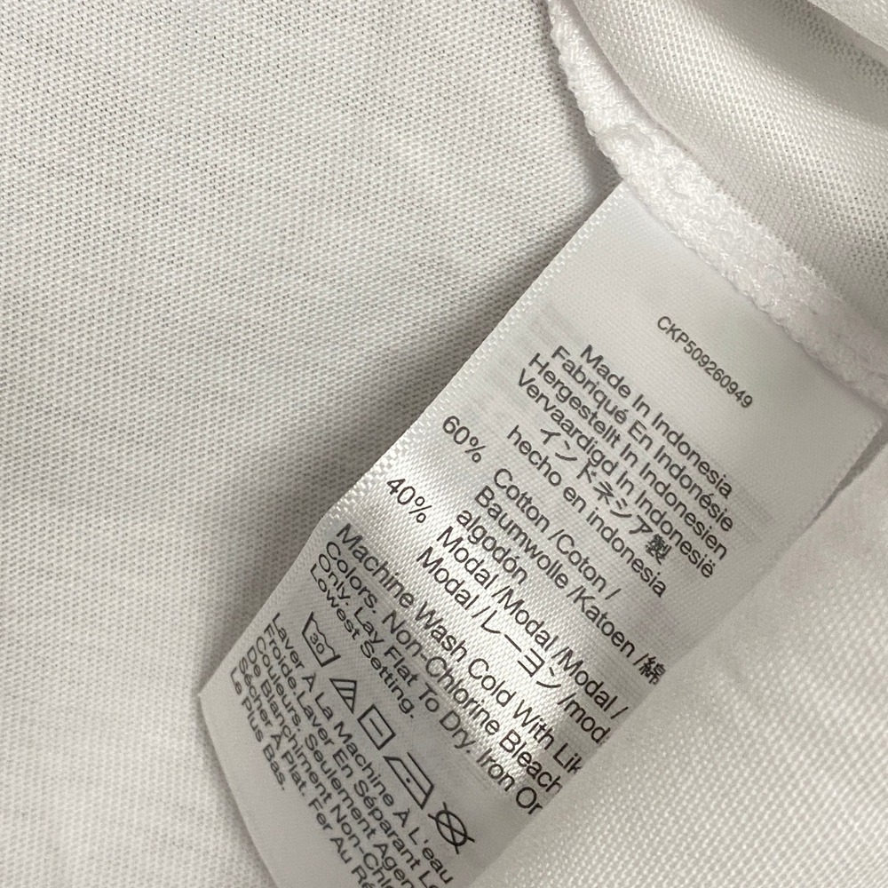 Madewell Top Womens XS White Asymmetric Ruched Tee Allday Jersey Crewneck NZ390 - Picture 9 of 11